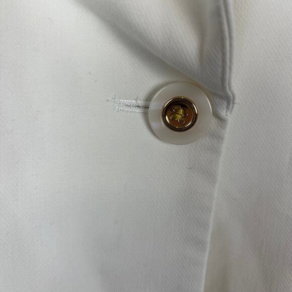 Joie White Sleeveless Blazer Collared Vest Button Front Lapel Career Sz 10 - Picture 7 of 7